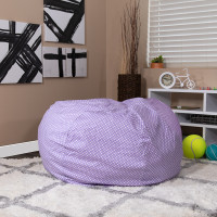 Flash Furniture Oversized Lavender Dot Bean Bag Chair DG-BEAN-LARGE-DOT-PUR-GG
